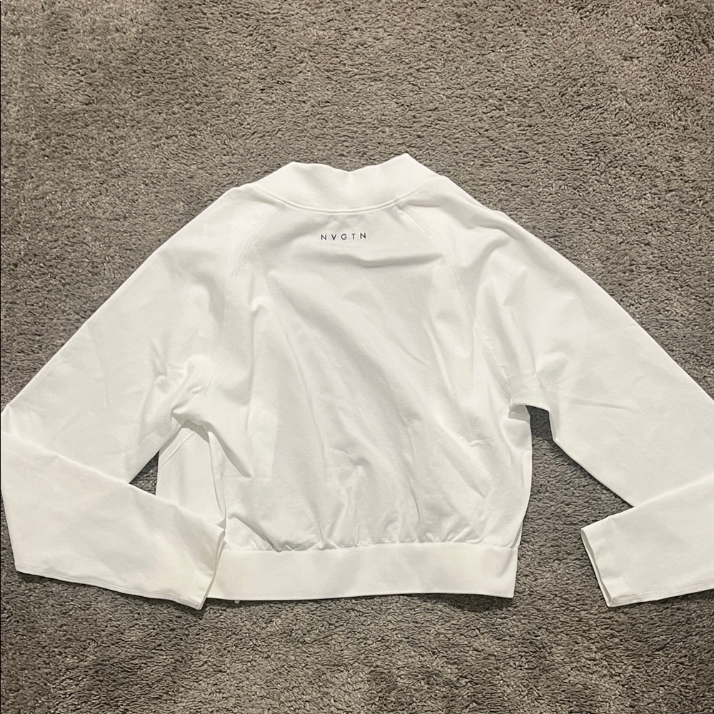 NVGTN White Long Sleeve Athletic jacket
